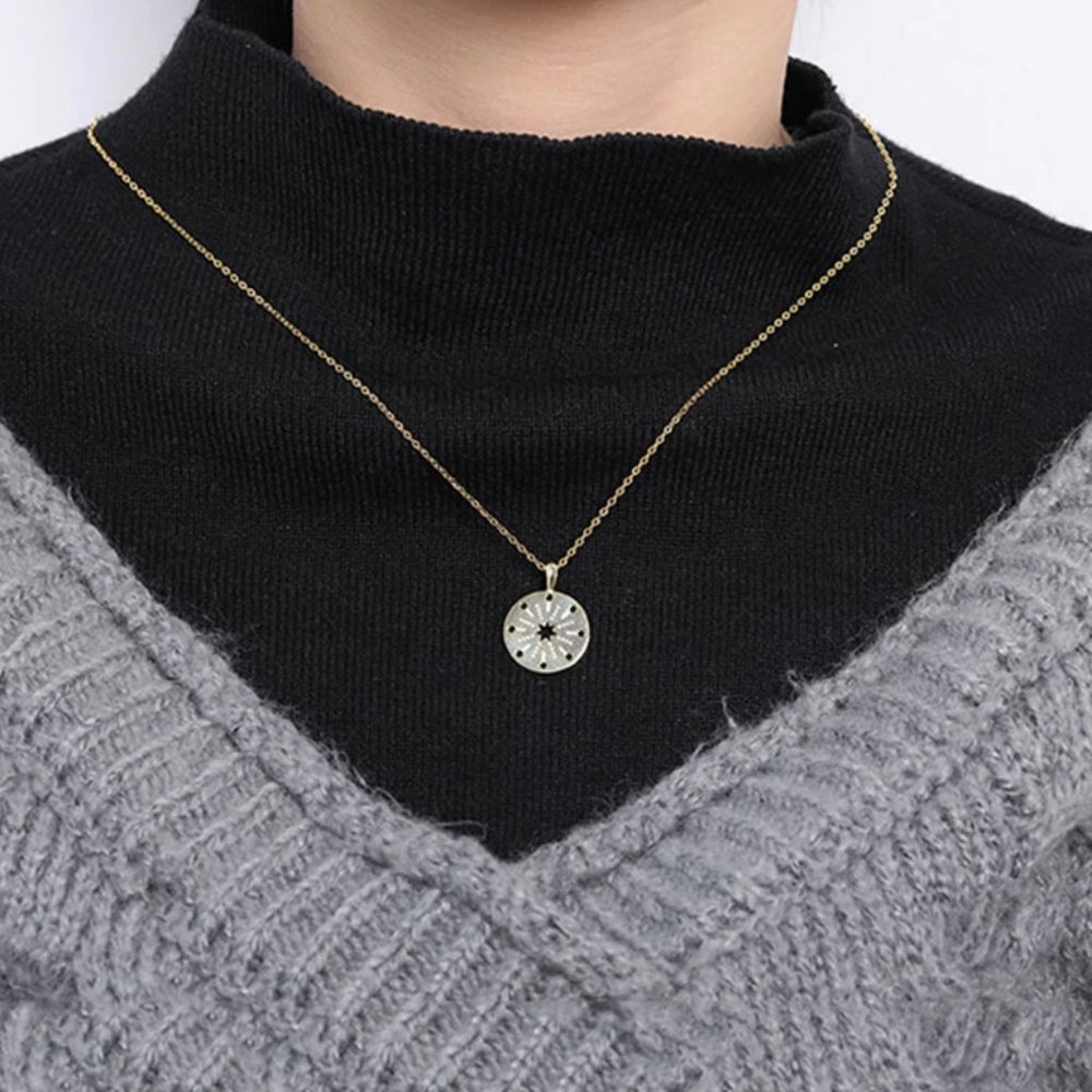 18K Gold Starlight Gold Pendant Necklace - Picture 8 of 14
